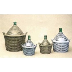 damigiana vetro con rivestimento in plastica