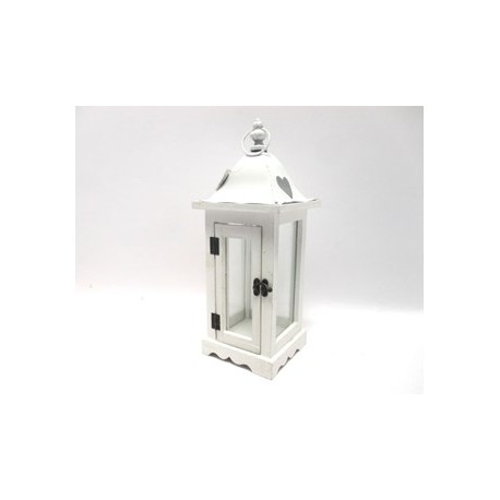 Lanterna bianca cuore 16x40